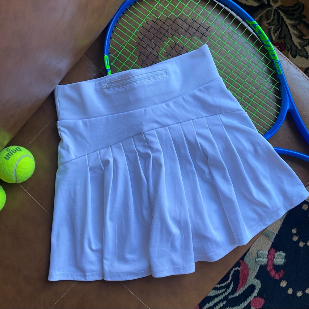 White tennis skirt